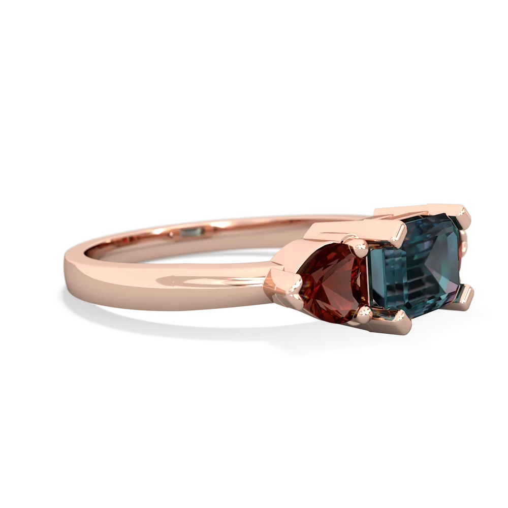 Alexandrite Three Stone 14K Rose Gold ring R5235