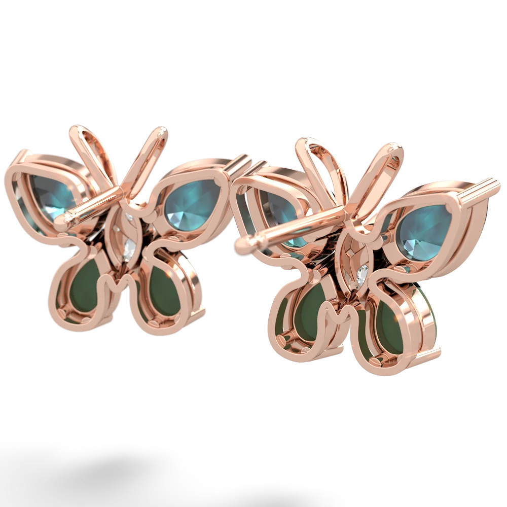 Alexandrite Butterfly 14K Rose Gold earrings E2215