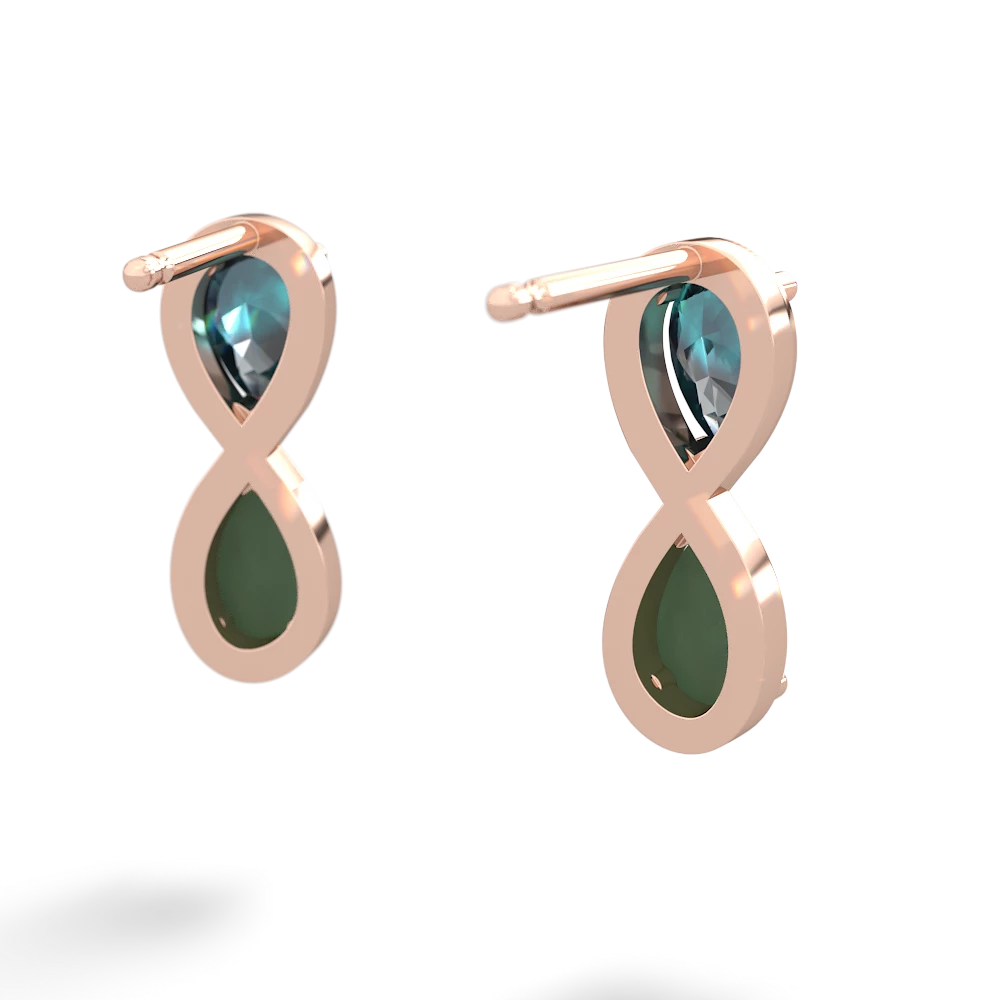 Alexandrite Infinity 14K Rose Gold earrings E5050