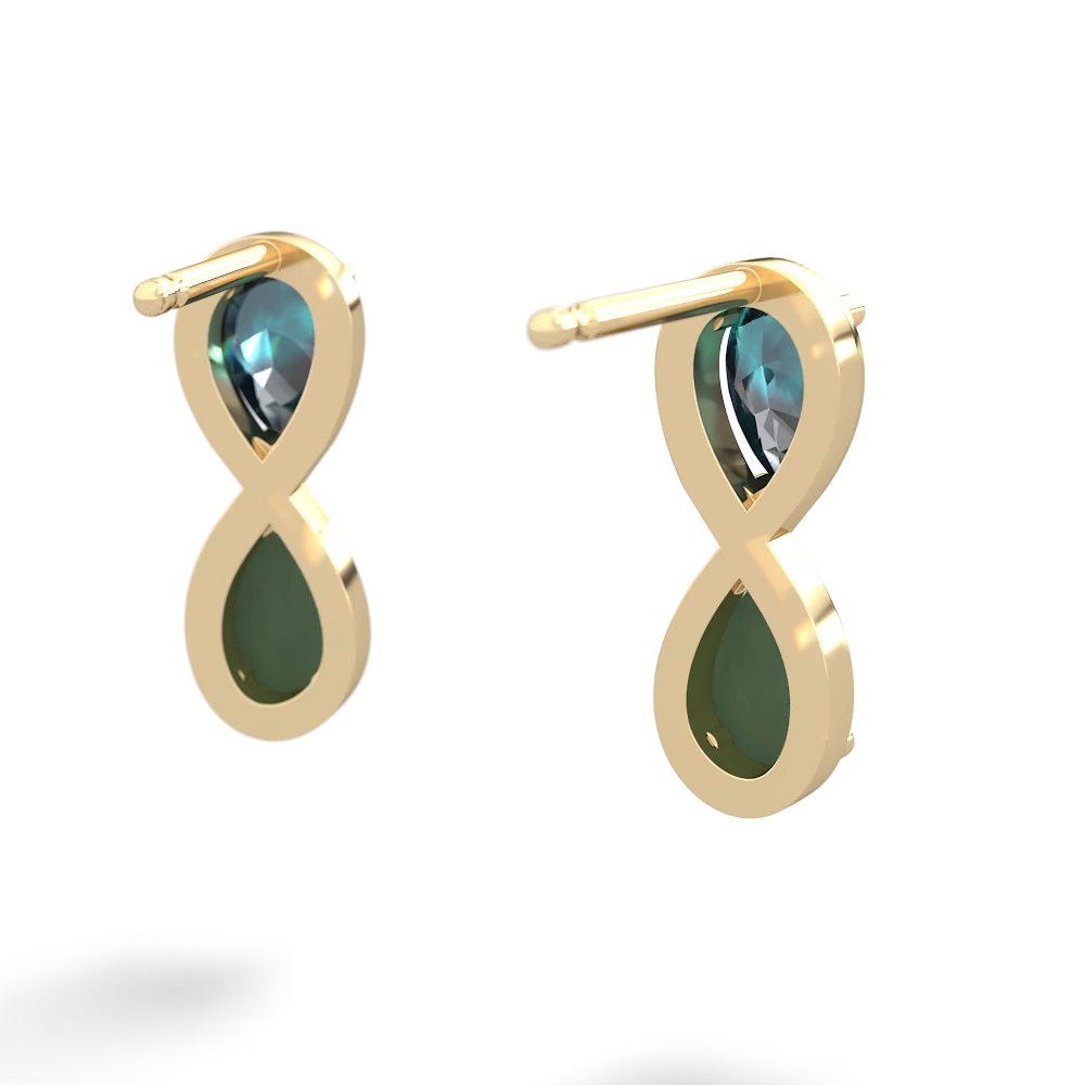 Alexandrite Infinity 14K Yellow Gold earrings E5050