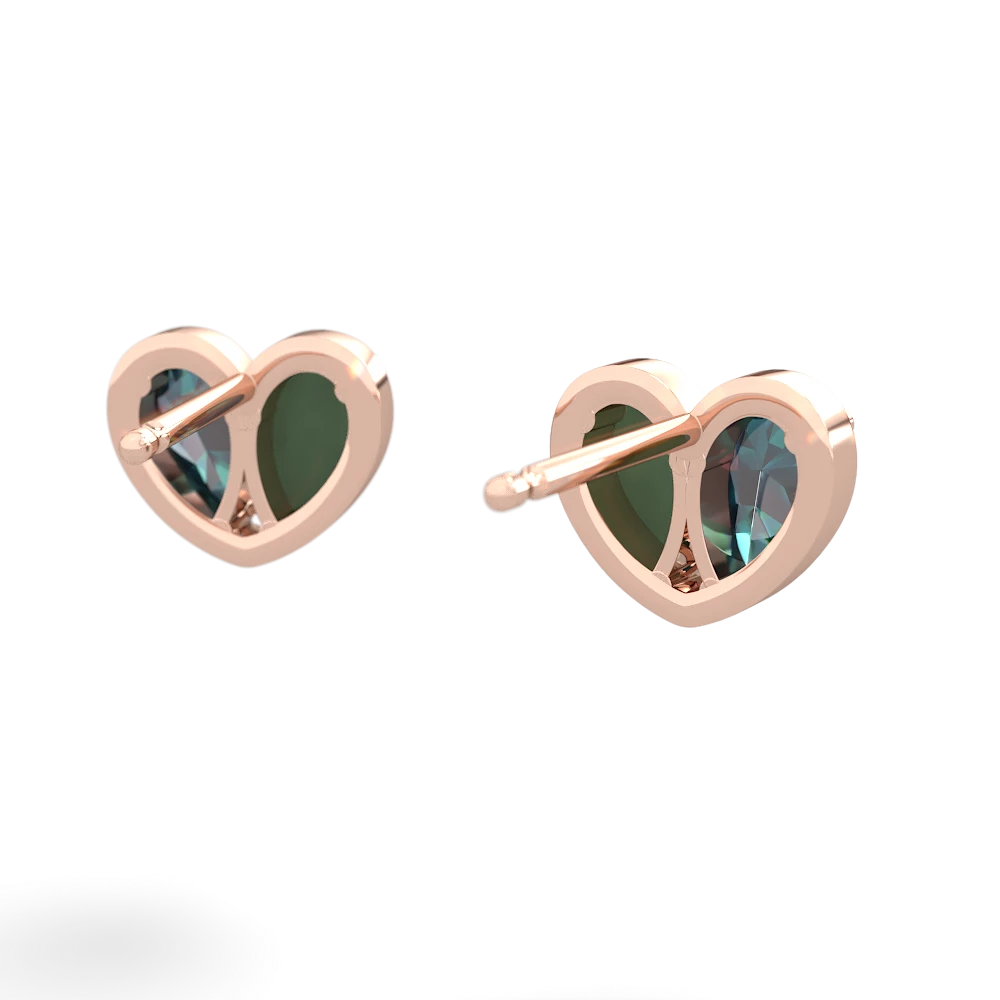 Alexandrite 'Our Heart' 14K Rose Gold earrings E5072