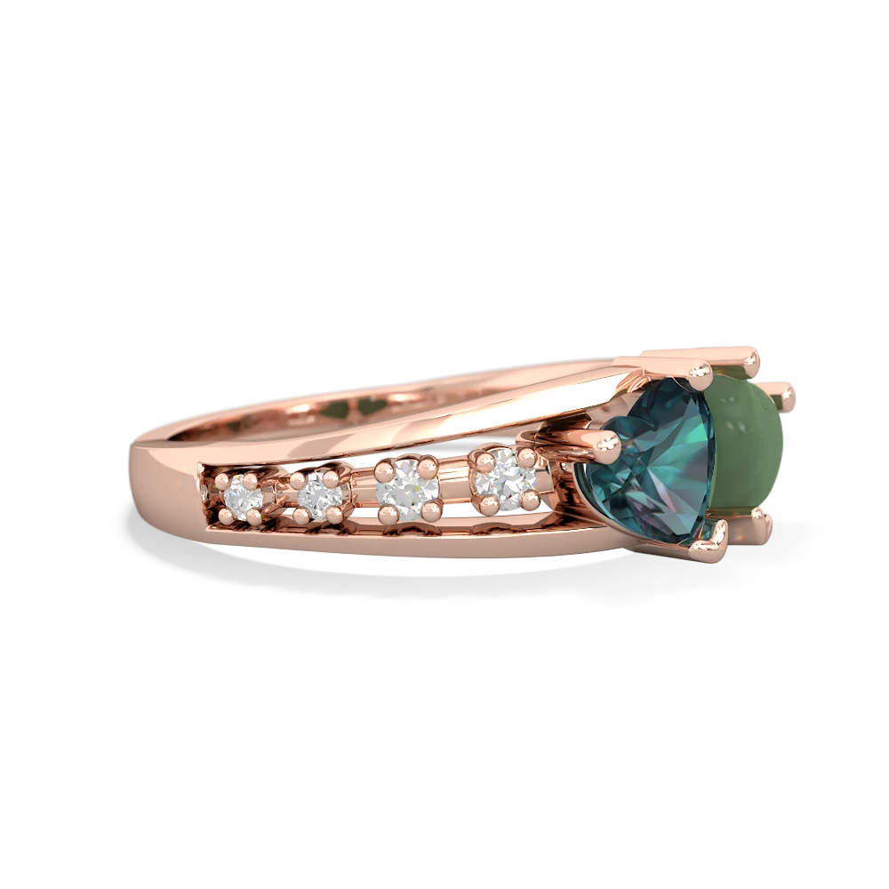 Alexandrite Heart To Heart 14K Rose Gold ring R3342