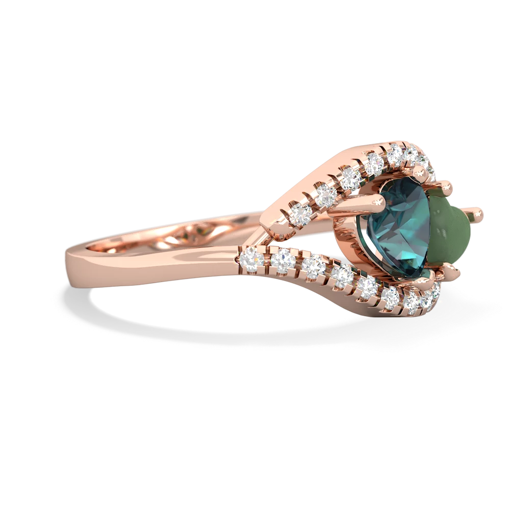 Alexandrite Mother And Child 14K Rose Gold ring R3010