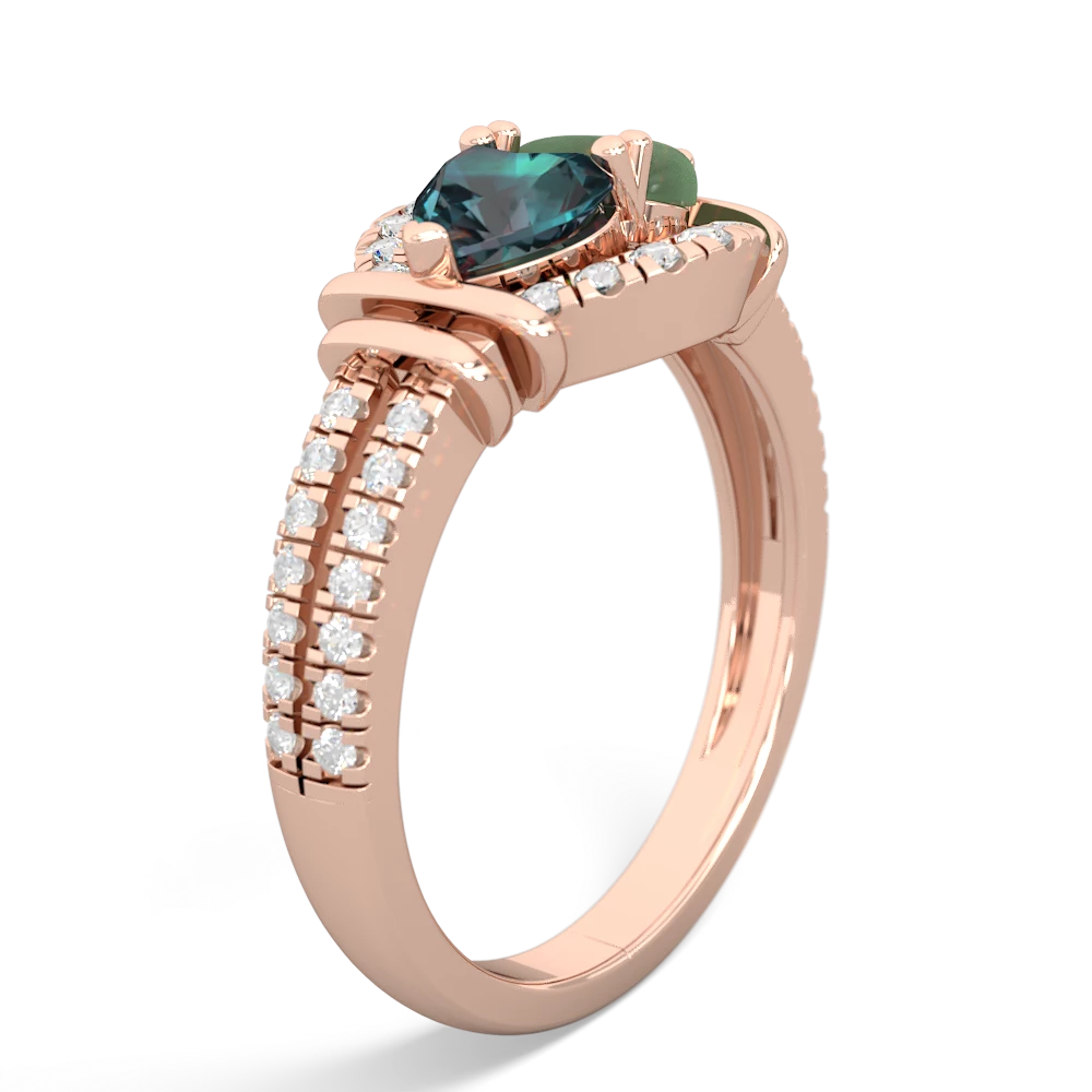 Alexandrite Art-Deco Keepsake 14K Rose Gold ring R5630