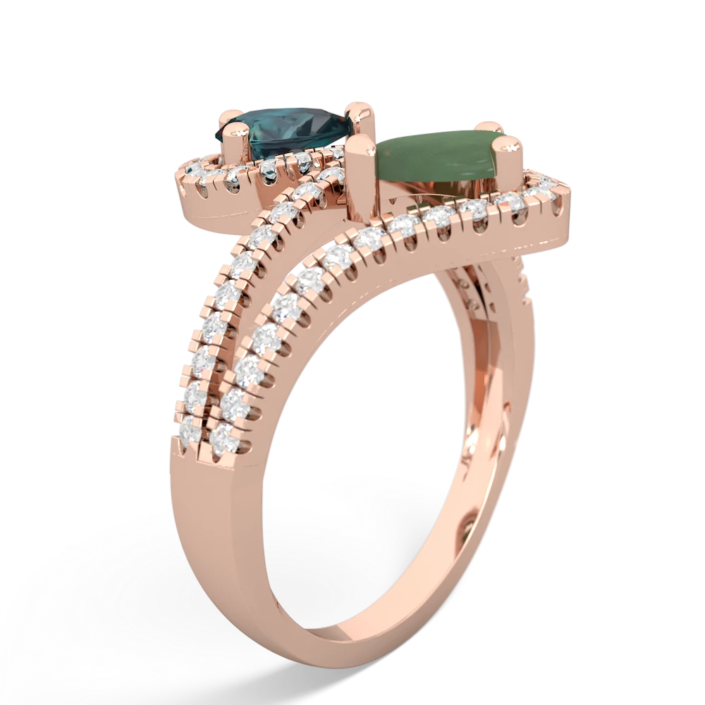 Alexandrite Diamond Dazzler 14K Rose Gold ring R3000