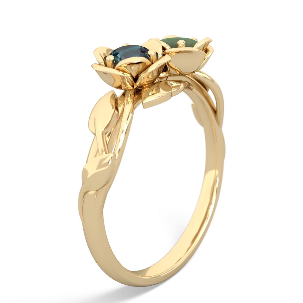 Alexandrite Rose Garden 14K Yellow Gold ring R5510