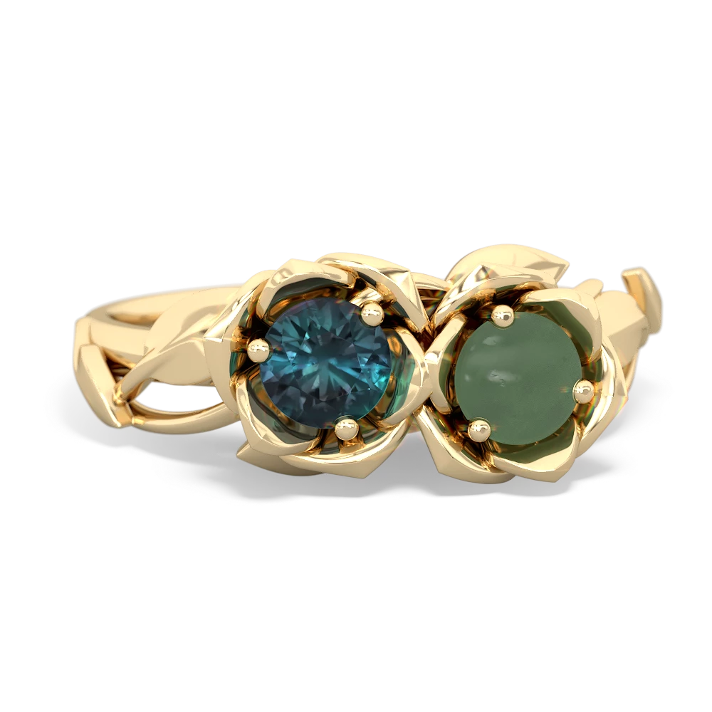 Alexandrite Rose Garden 14K Yellow Gold ring R5510