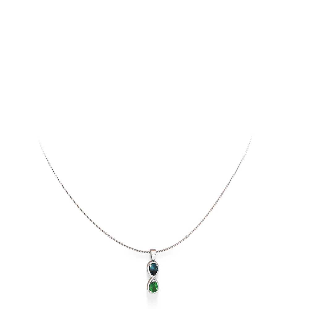 Alexandrite Infinity 14K White Gold pendant P5050