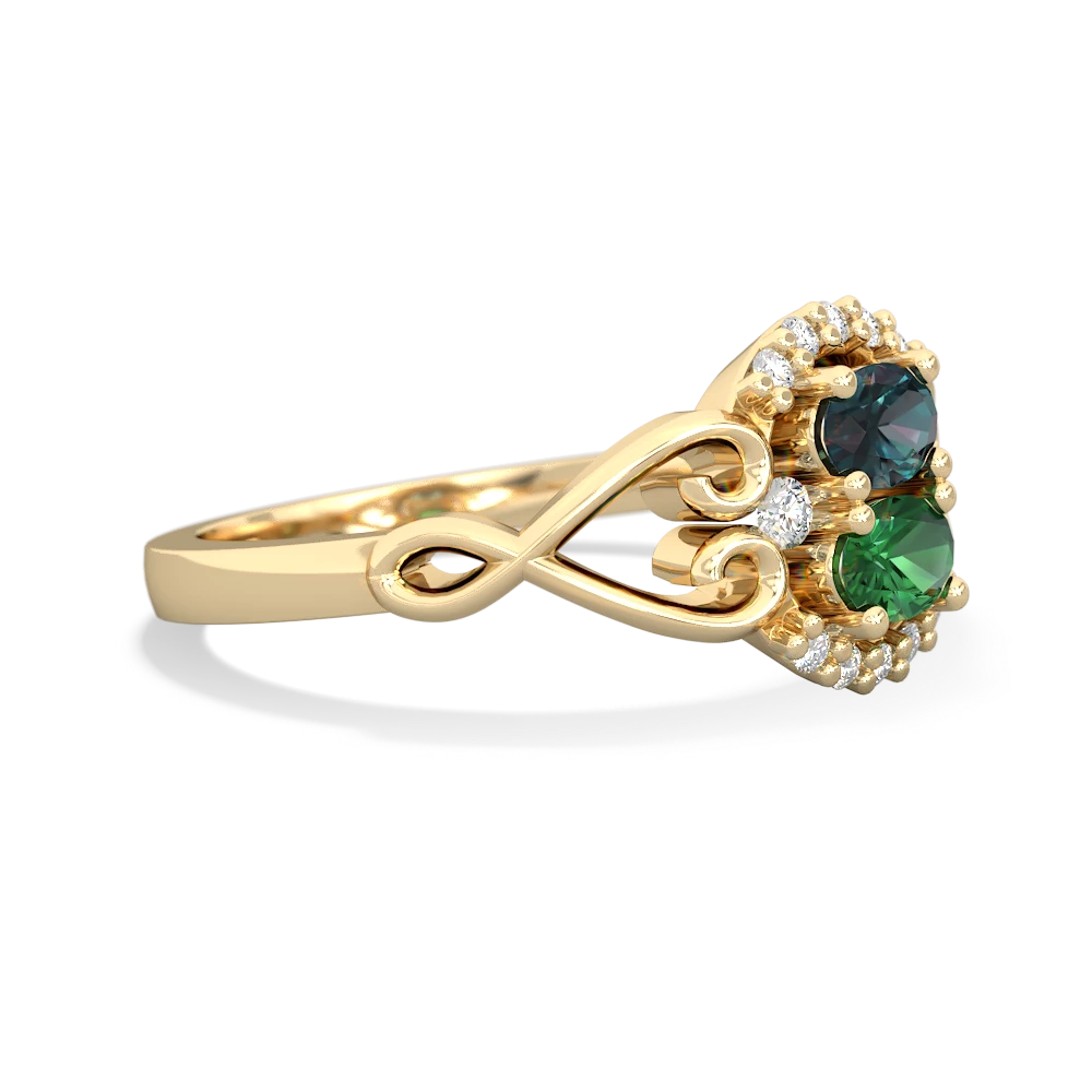 Alexandrite Love Nest 14K Yellow Gold ring R5860