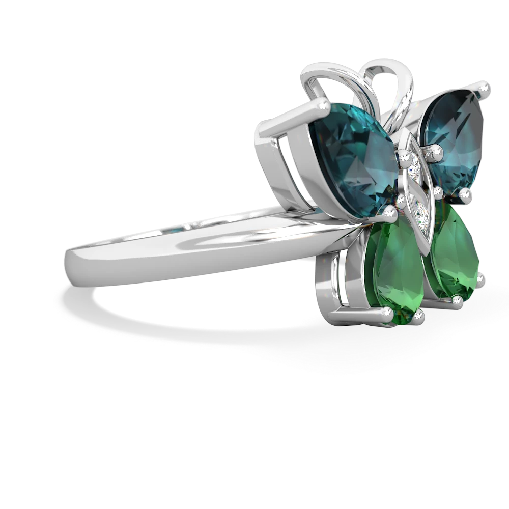 Alexandrite Butterfly 14K White Gold ring R2215