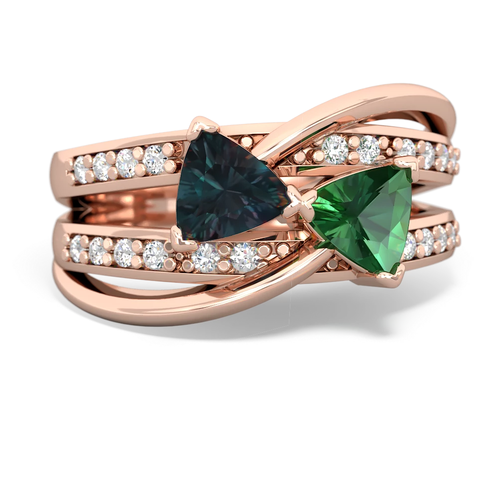 Alexandrite Bowtie 14K Rose Gold ring R2360