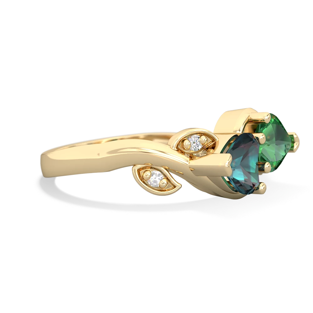 Alexandrite Floral Elegance 14K Yellow Gold ring R5790