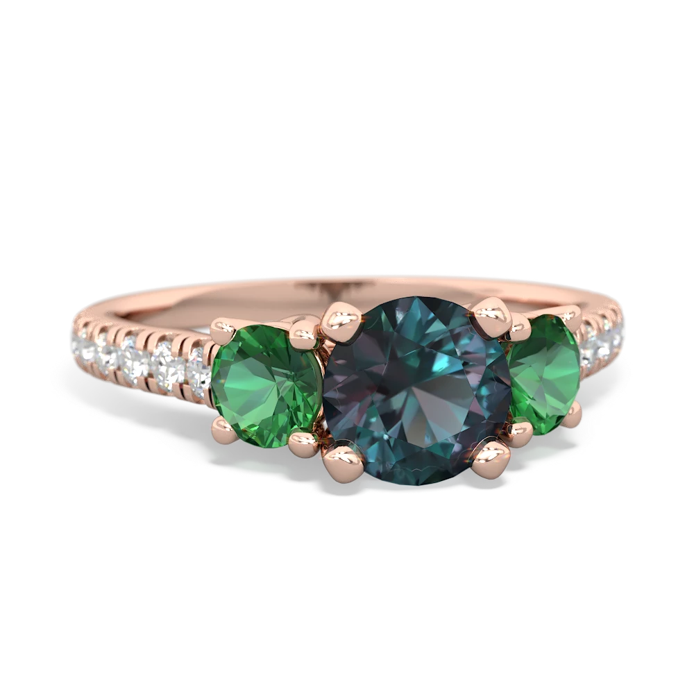 Alexandrite Pave Trellis 14K Rose Gold ring R5500