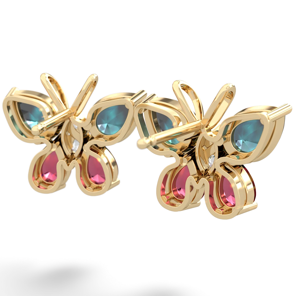 Alexandrite Butterfly 14K Yellow Gold earrings E2215