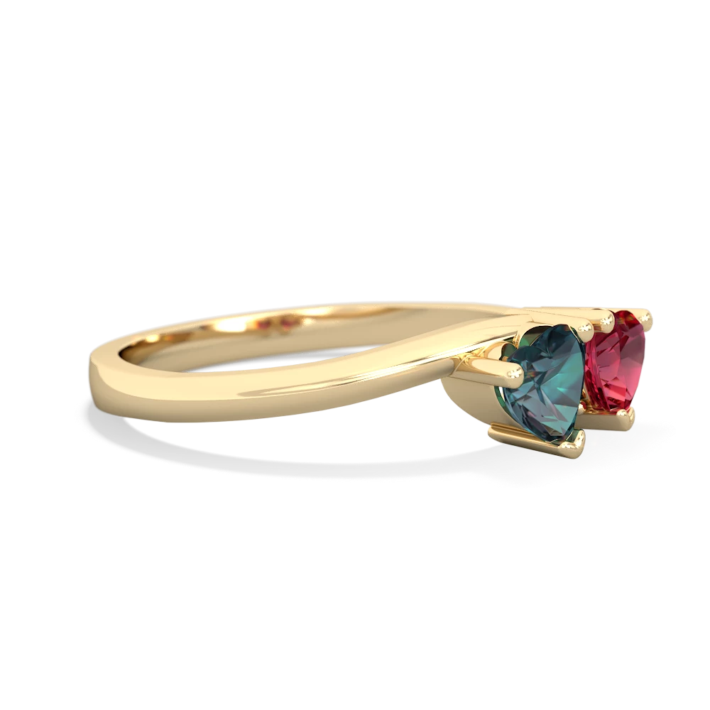 Alexandrite Sweethearts 14K Yellow Gold ring R5260