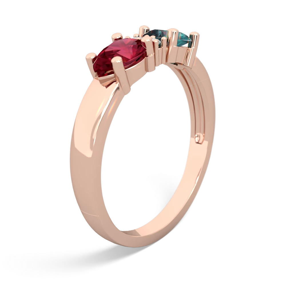 Alexandrite Pear Bowtie 14K Rose Gold ring R0865