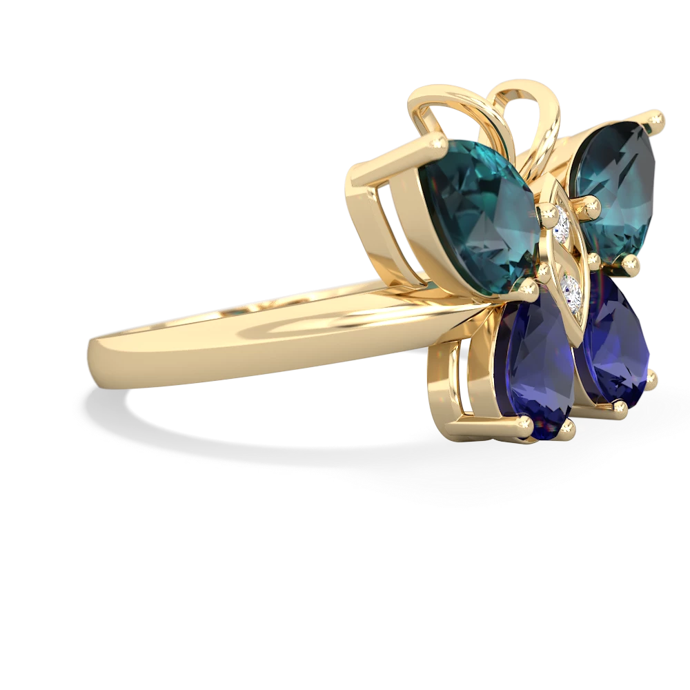 Alexandrite Butterfly 14K Yellow Gold ring R2215