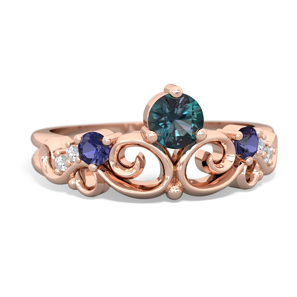 Alexandrite Crown Keepsake 14K Rose Gold ring R5740