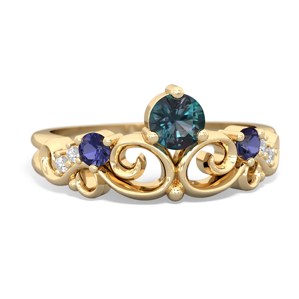 Alexandrite Crown Keepsake 14K Yellow Gold ring R5740