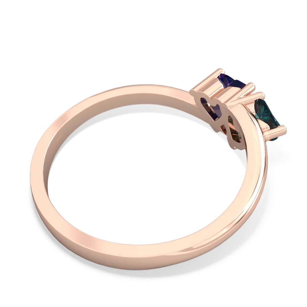 Alexandrite Sweethearts 14K Rose Gold ring R5260