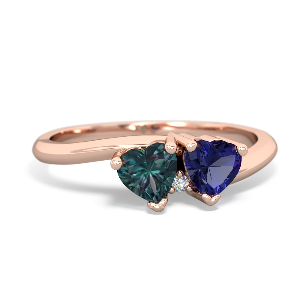 Alexandrite Sweethearts 14K Rose Gold ring R5260