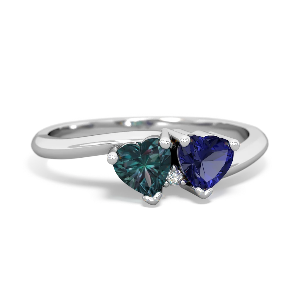 Alexandrite Sweethearts 14K White Gold ring R5260