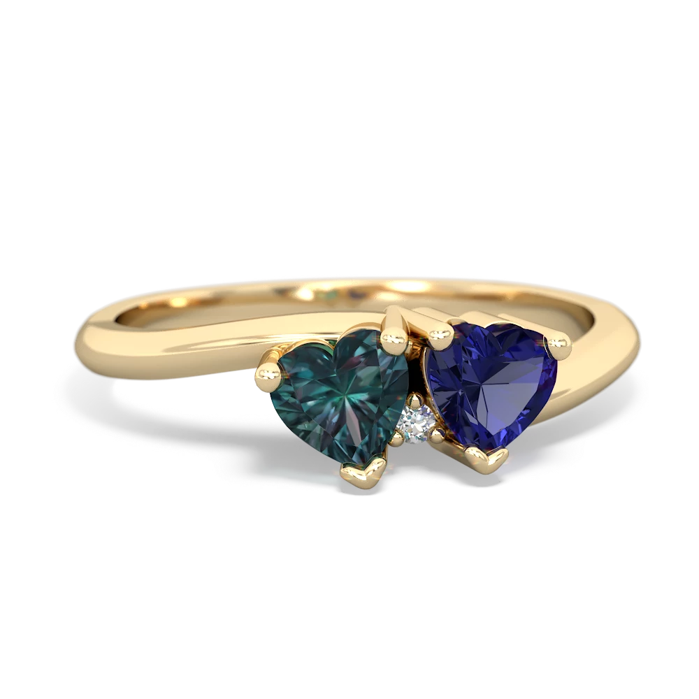 Alexandrite Sweethearts 14K Yellow Gold ring R5260