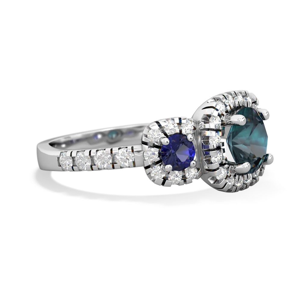 Alexandrite Regal Halo 14K White Gold ring R5350