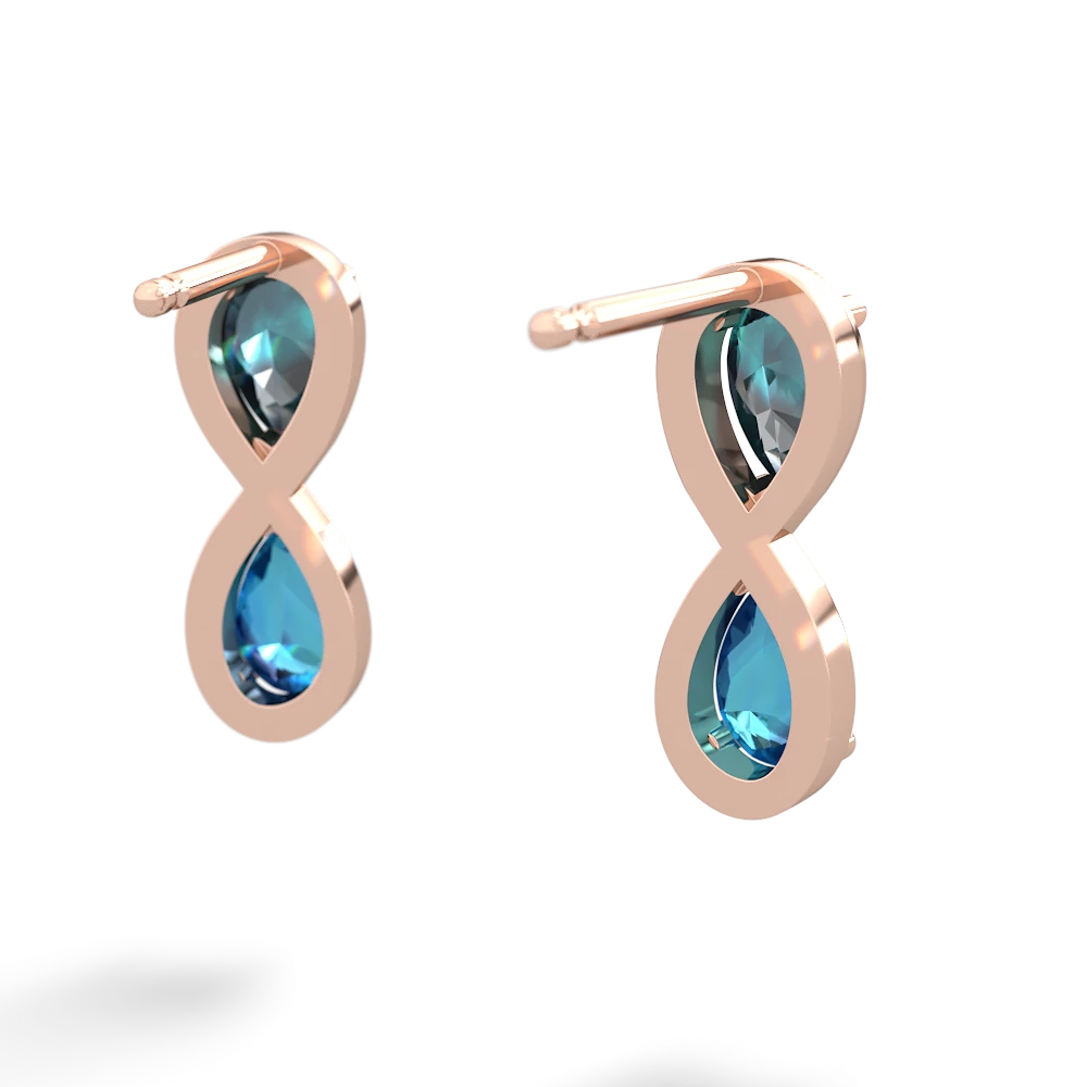 Alexandrite Infinity 14K Rose Gold earrings E5050