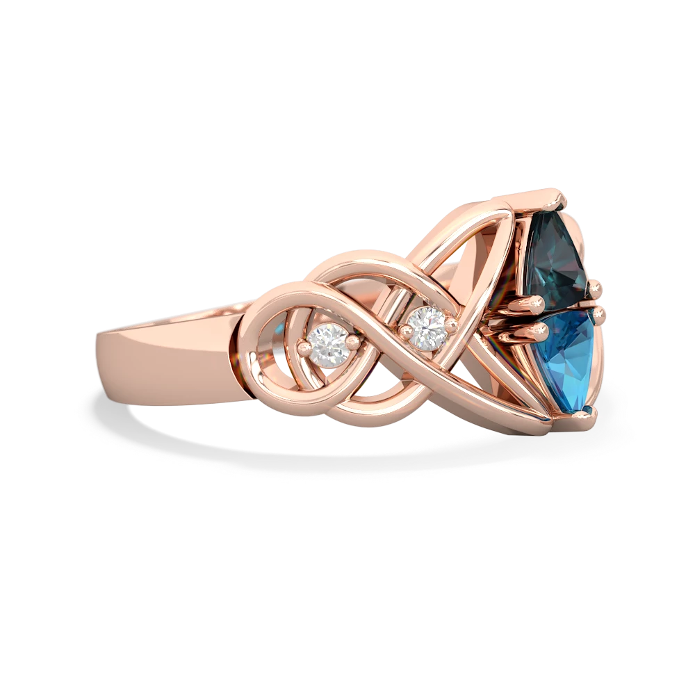 Alexandrite Keepsake Celtic Knot 14K Rose Gold ring R5300