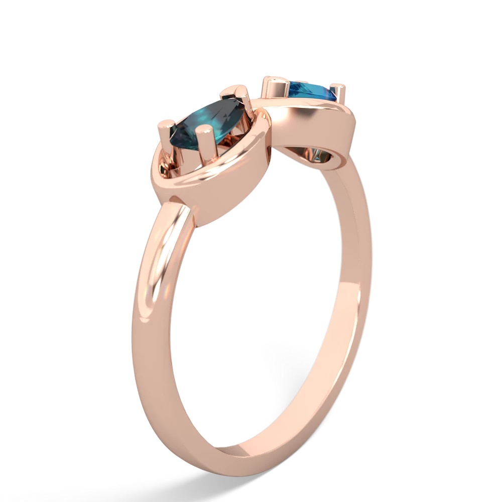 Alexandrite Infinity 14K Rose Gold ring R5050