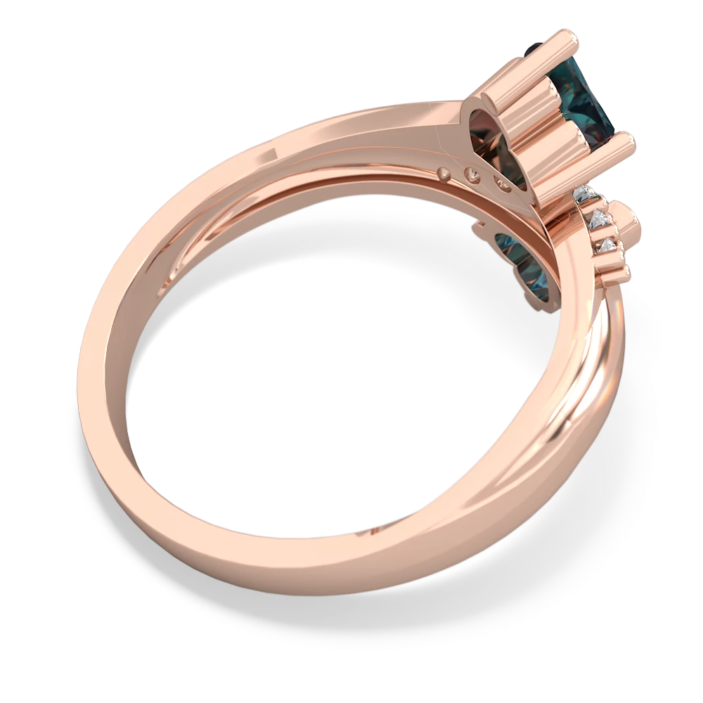 Alexandrite Heart To Heart 14K Rose Gold ring R2064