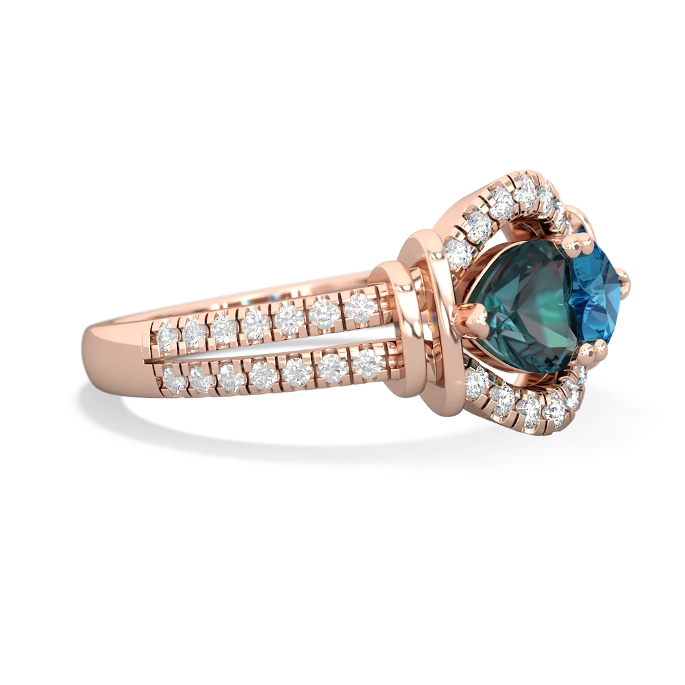 Alexandrite Art-Deco Keepsake 14K Rose Gold ring R5630