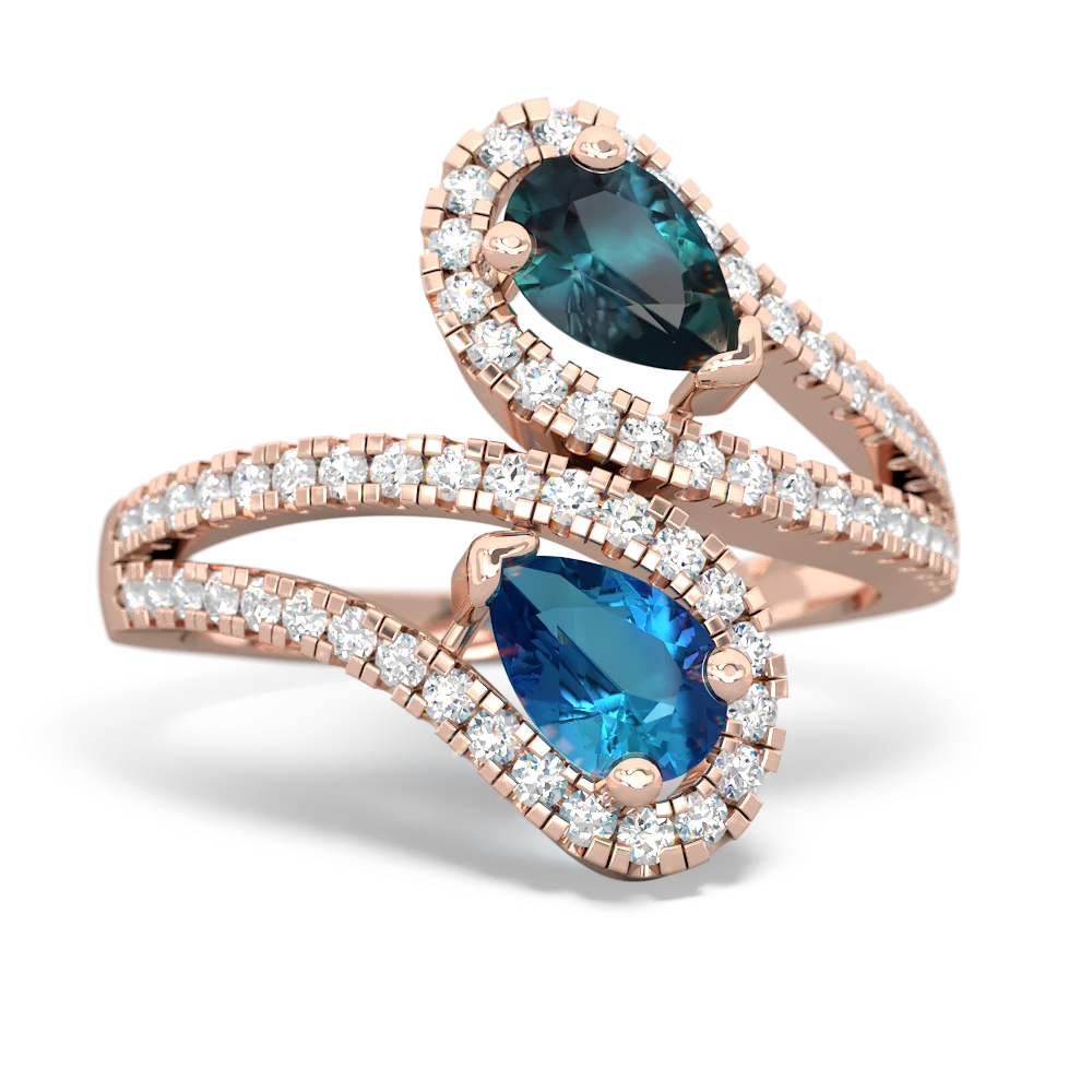 Alexandrite Diamond Dazzler 14K Rose Gold ring R3000