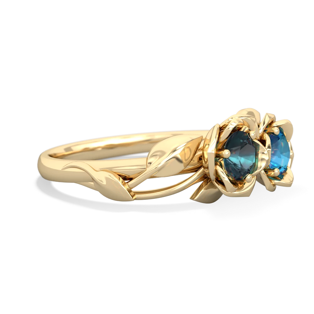 Alexandrite Rose Garden 14K Yellow Gold ring R5510