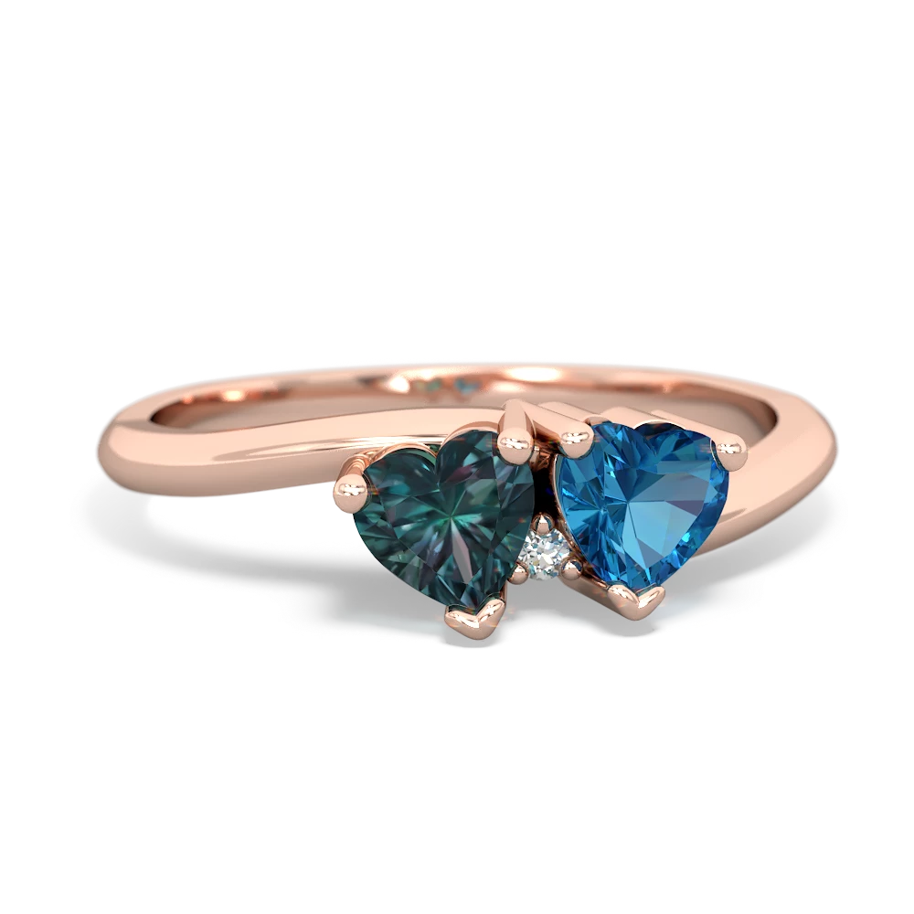 Alexandrite Sweethearts 14K Rose Gold ring R5260