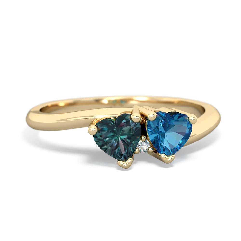 Alexandrite Sweethearts 14K Yellow Gold ring R5260