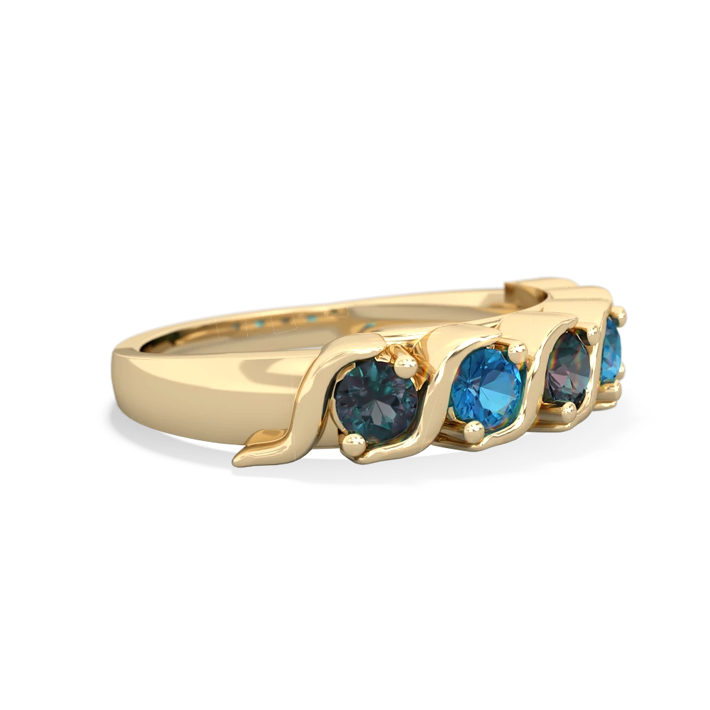 Alexandrite Anniversary Band 14K Yellow Gold ring R2089