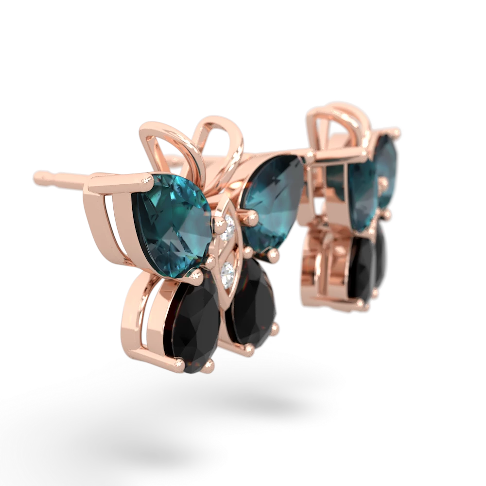 Alexandrite Butterfly 14K Rose Gold earrings E2215
