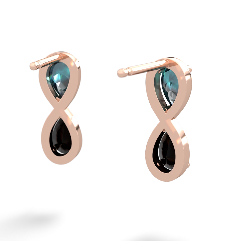 Alexandrite Infinity 14K Rose Gold earrings E5050