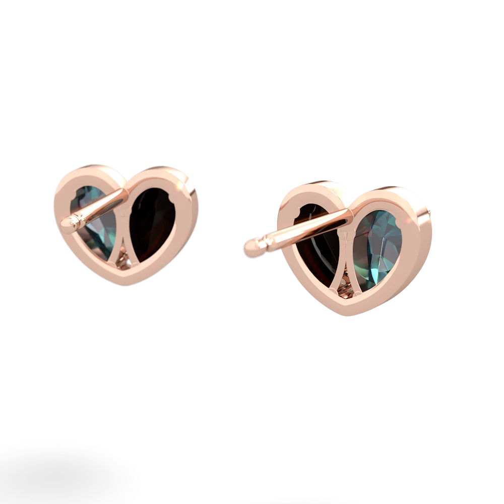 Alexandrite 'Our Heart' 14K Rose Gold earrings E5072