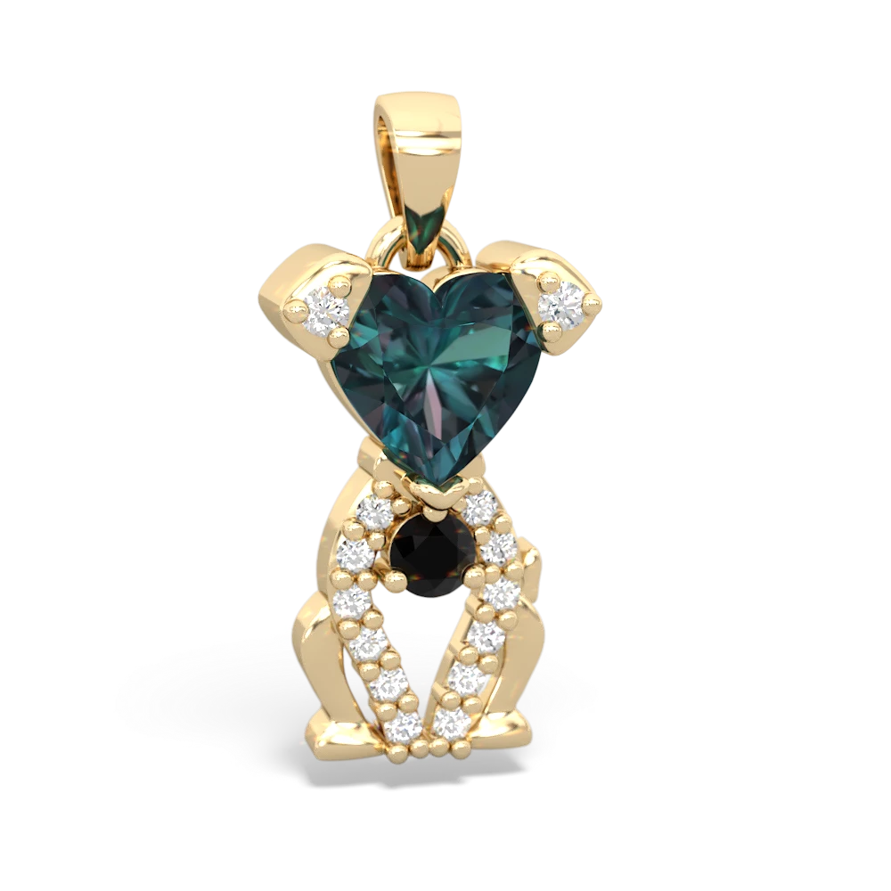 Alexandrite Puppy Love 14K Yellow Gold pendant P5800