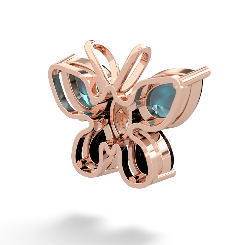 Alexandrite Butterfly 14K Rose Gold pendant P2215