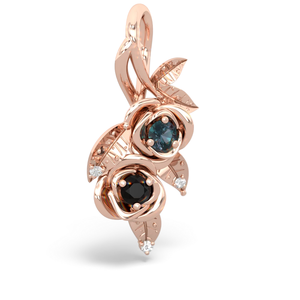 Alexandrite Rose Vine 14K Rose Gold pendant P5680