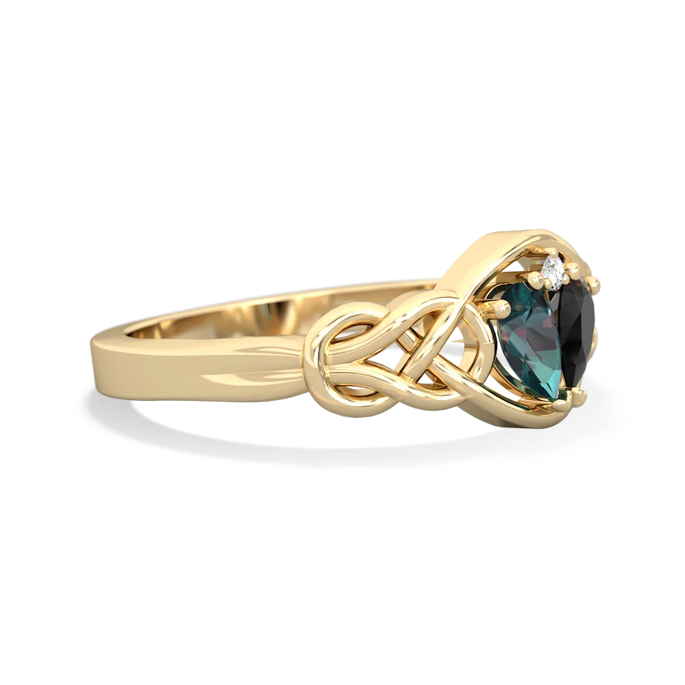 Alexandrite Celtic Love Knot 14K Yellow Gold ring R5420