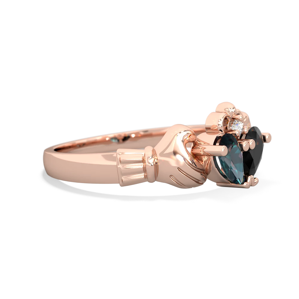 Alexandrite 'Our Heart' Claddagh 14K Rose Gold ring R2388