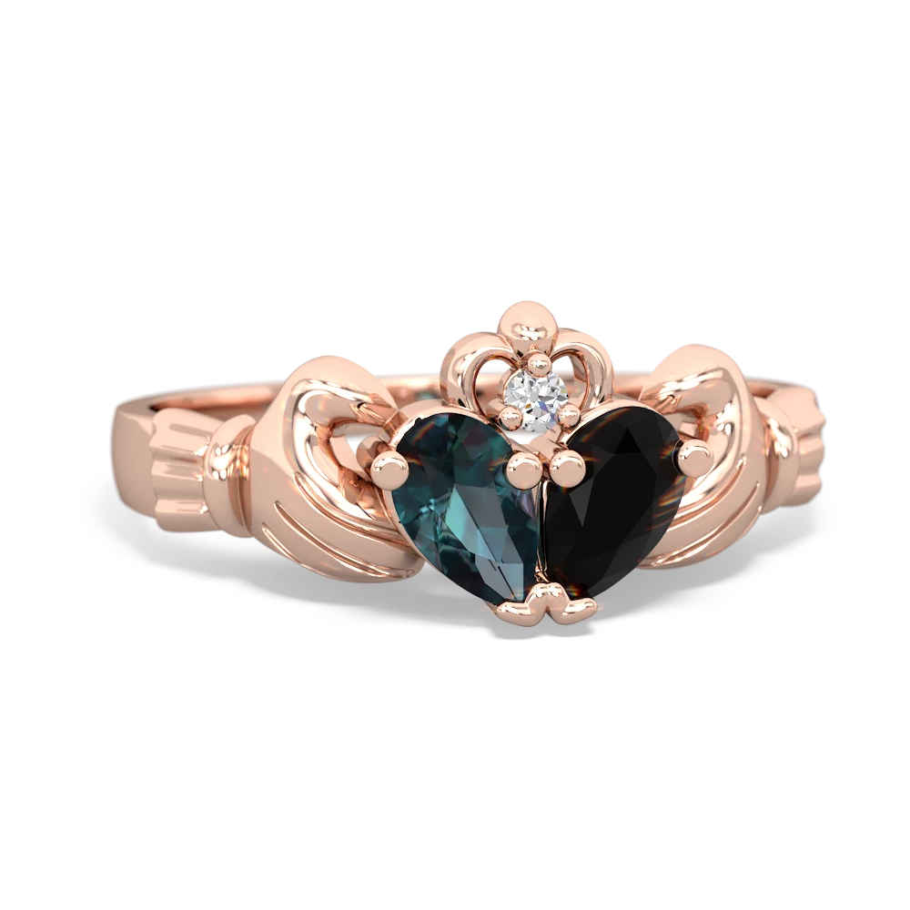 Alexandrite 'Our Heart' Claddagh 14K Rose Gold ring R2388