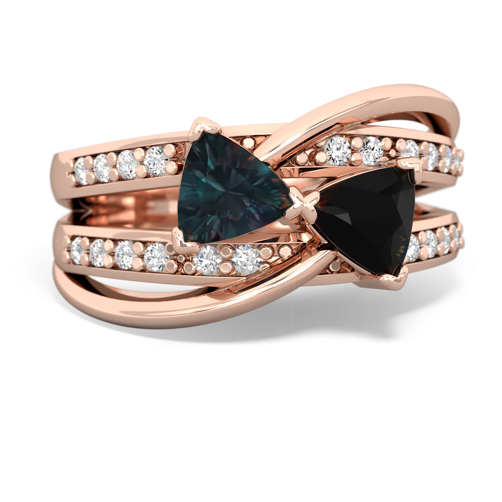 Alexandrite Bowtie 14K Rose Gold ring R2360