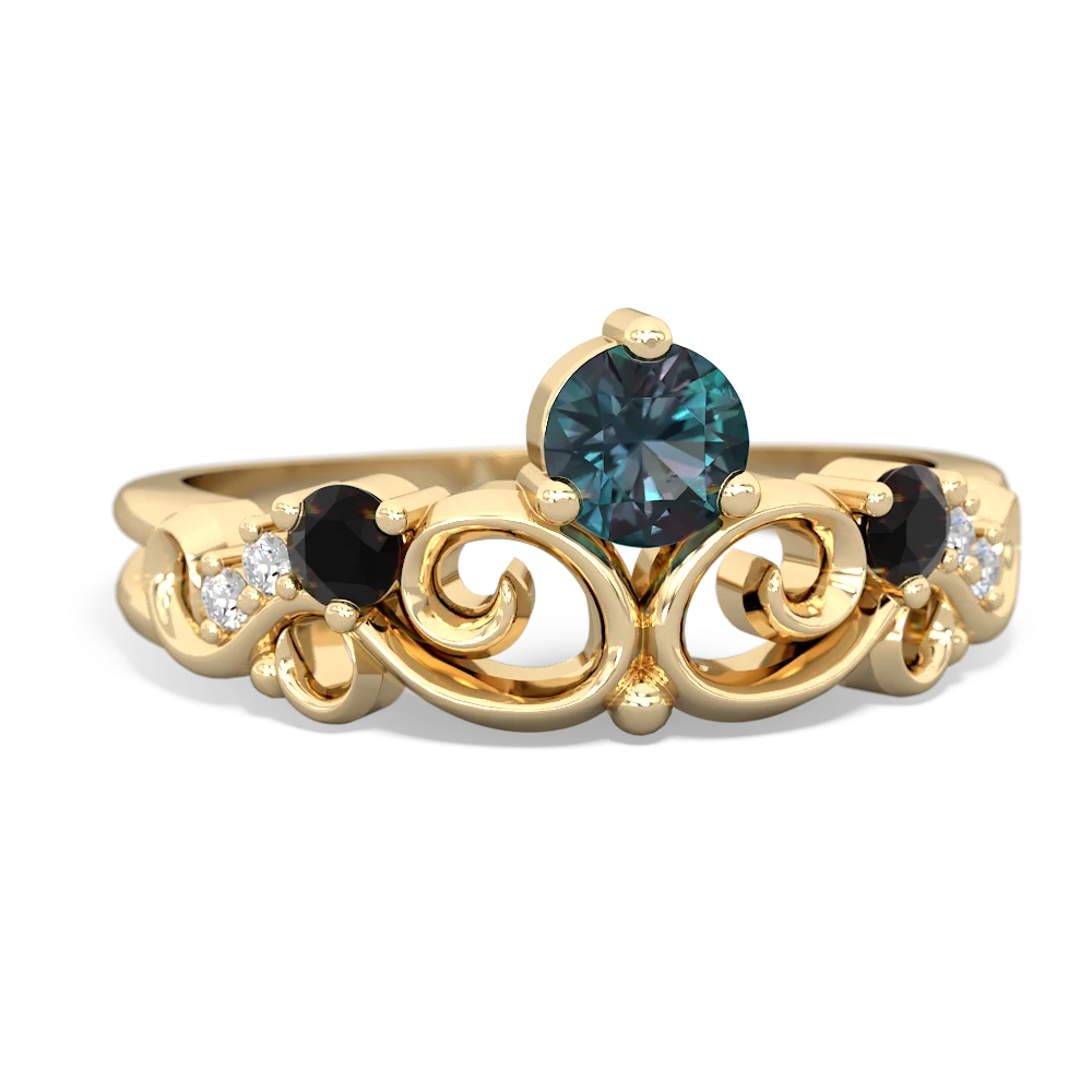 Alexandrite Crown Keepsake 14K Yellow Gold ring R5740