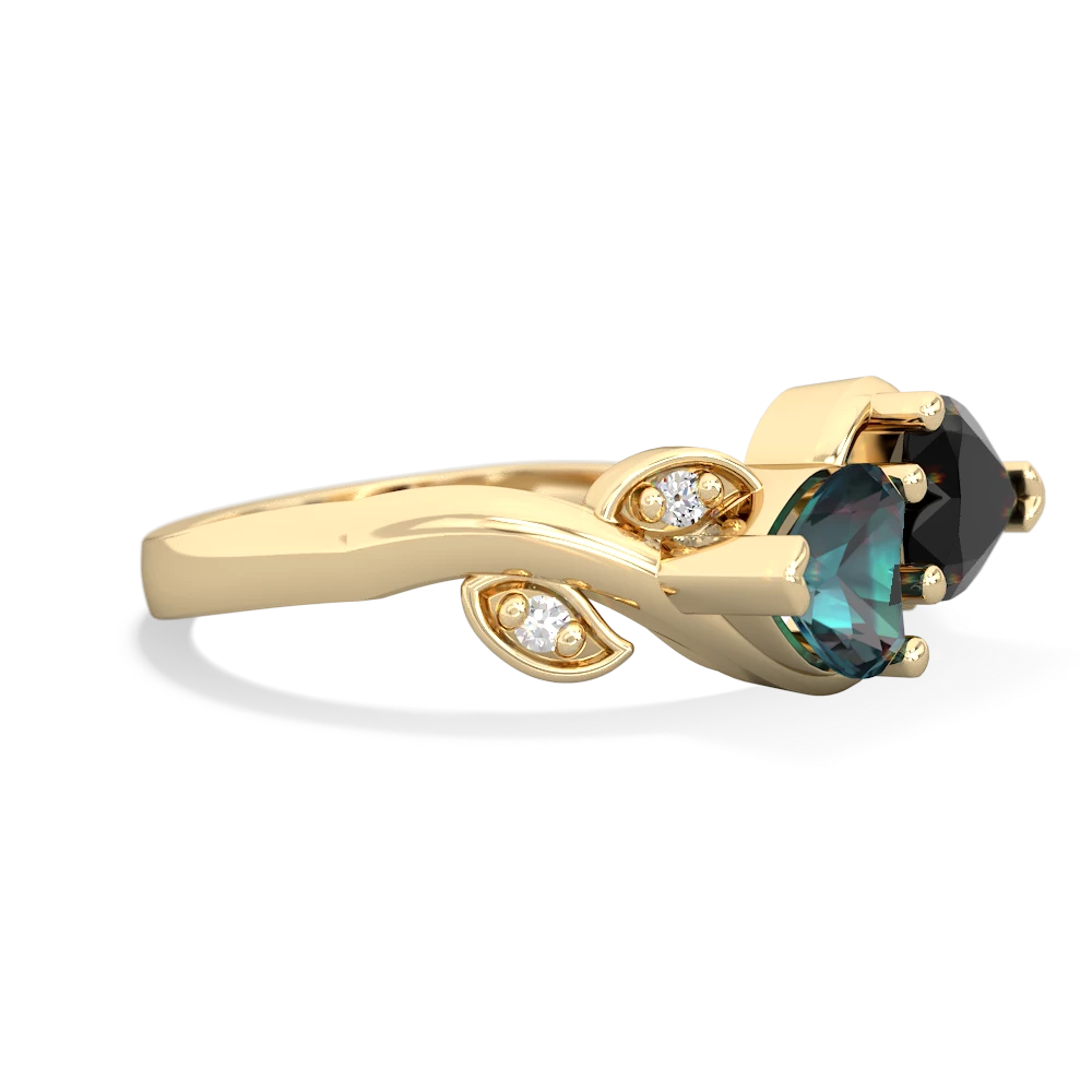 Alexandrite Floral Elegance 14K Yellow Gold ring R5790